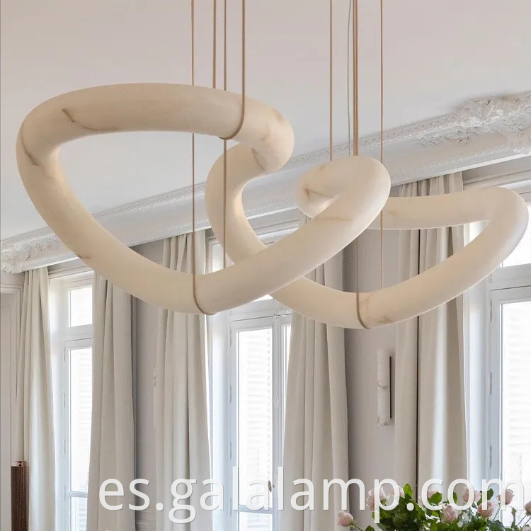 Diseño de luz colgante de mármol español único y moderno